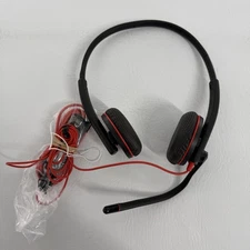 Poly Plantronics PLT C3200 Red Wire Headset + Microphone
