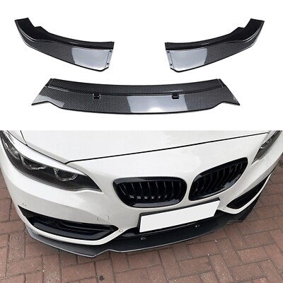 Lame De Pare-choc Avant Pour BMW Série 2 F22 (2014-2019) - Noir Brillant ABS - 9