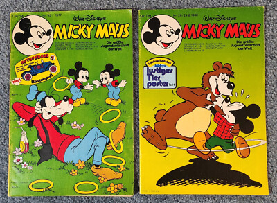 Walt Disney's ''Mickey Maus'' #33,26 Lot of 2 German Mickey Mouse Comics - VG+