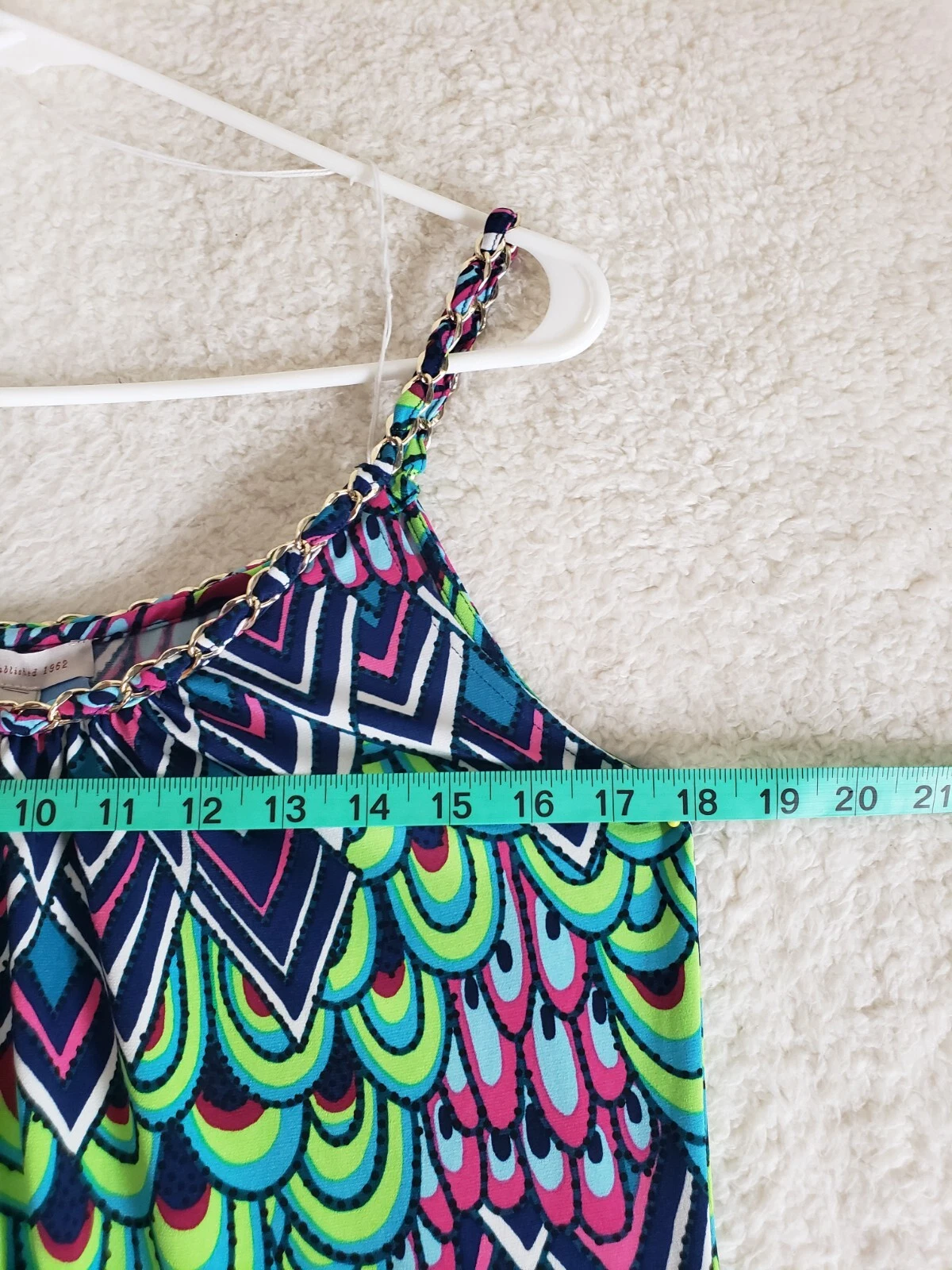 PALM ANGELS Abito donna Istituito 1962 10 Petite verde astratto poli B senza maniche cambio K