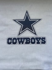 New DALLAS COWBOY FOOTBALL LOGO ON 18X18 SEWING BLOCK QUILT SQUARE 2