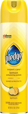 Pledge Expert Care Wood Polish Spray, Shines and Protects,Lemon, 9.7 oz (1 Pack)