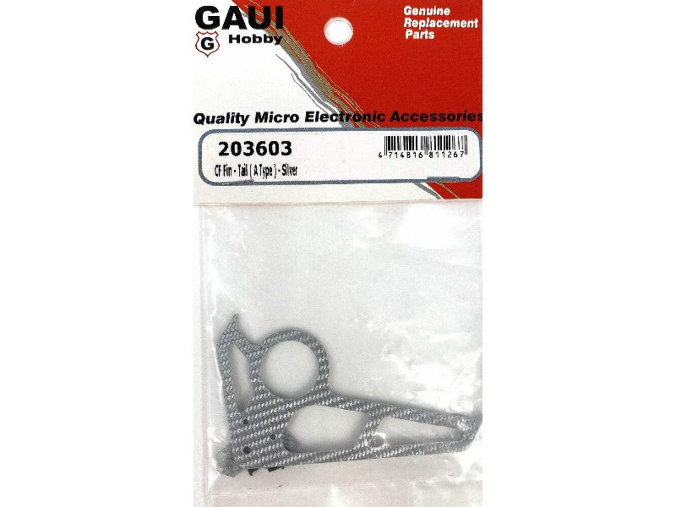 CF Fin & Tail (A Type) - Silver Gaui Hurricane 200/Mini Zoom : 203603