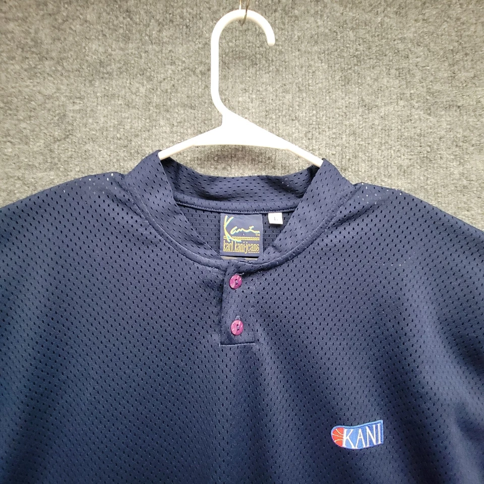 Camiseta deportiva vintage Karl Kani #23 para hombre L azul manga corta Foto 3 de 4