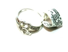 10KT Ladies' White Gold 1/10 CTTW Diamond Heart Promise Ring Size 7