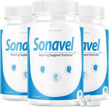 (3 Pack) Sonavel Hearing Support Formula Tinnitus Pills Supplement (180 Capsules