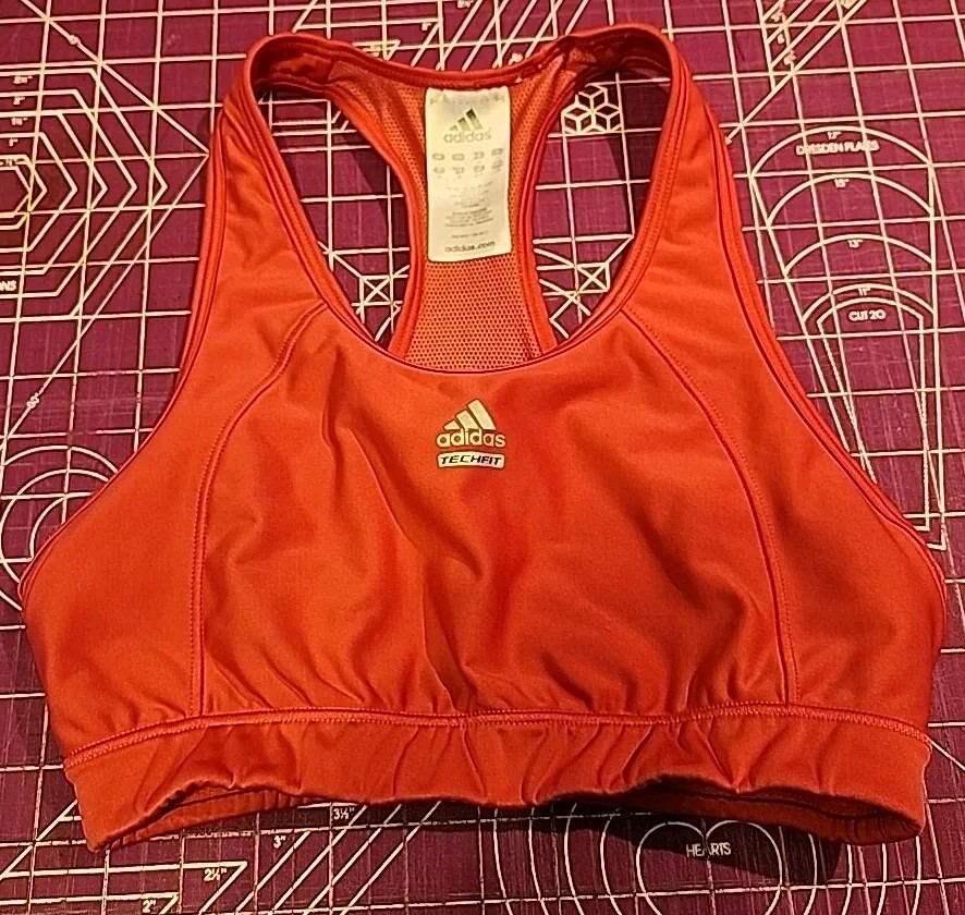 Adidas Sports Bra Women's Large Clima Cool  Pink Mesh Back-image