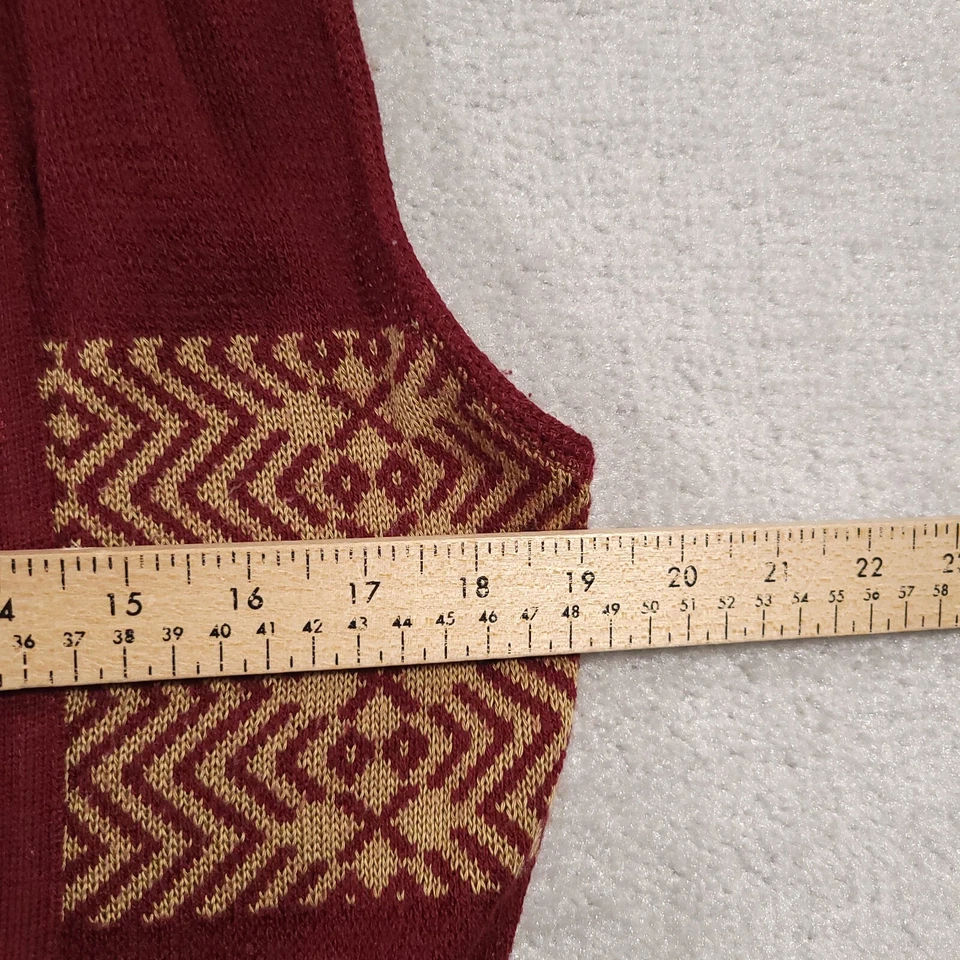 Cárdigan vintage Rue 21 para mujer frente abierto sin mangas talla mediana boho hecho en EE. UU. Foto 4 de 4