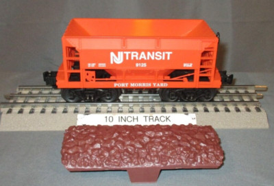 Lionel 16175 NJ Transit #9125 Orange ''Port Morris Yard'' Ore Car  w/ Ore O/027ga
