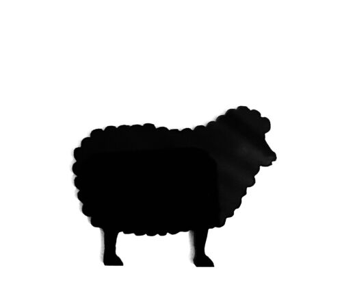 Novelty Sheep Brooch Badge Pin Scarf Fastener in Black...Laser Cut - Afbeelding 1 van 3