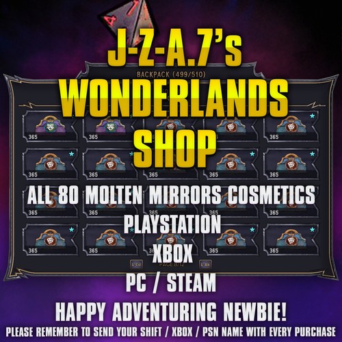 PS/XBOX/PC Tiny Tina's Wonderlands TODOS LOS ACCESORIOS DE CABEZA COSMÉTICOS ENGRANAJES SKINS DLC - Imagen 4 de 55