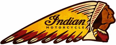 INDIAN MOTORCYCLE CHIEF HEAD LOGO 24'' HEAVY DUTY USA MADE METAL ADV SIGN - RIGHT