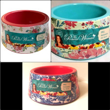 Pioneer Woman Pet Bowl Small Melamine Gorgeous Garden Fancy Flowers Heritage
