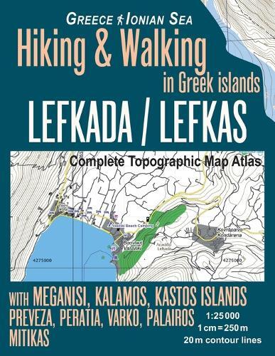 Sergio Mazitto Lefkada / Lefkas Complete Topographic Map Atlas 1 (Tascabile)