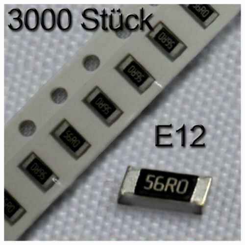 3000 SMD Resistors 1206 0.25W 1% Assortment Set Resistor 1/4W E12