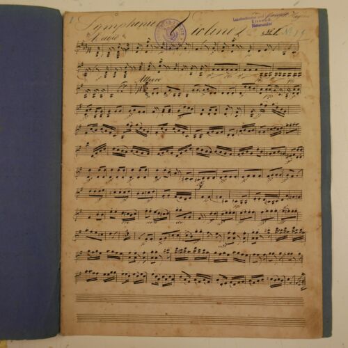 HAYDN symphony 13 , violin 2 part , antique music manuscript #2 - Picture 1 of 1