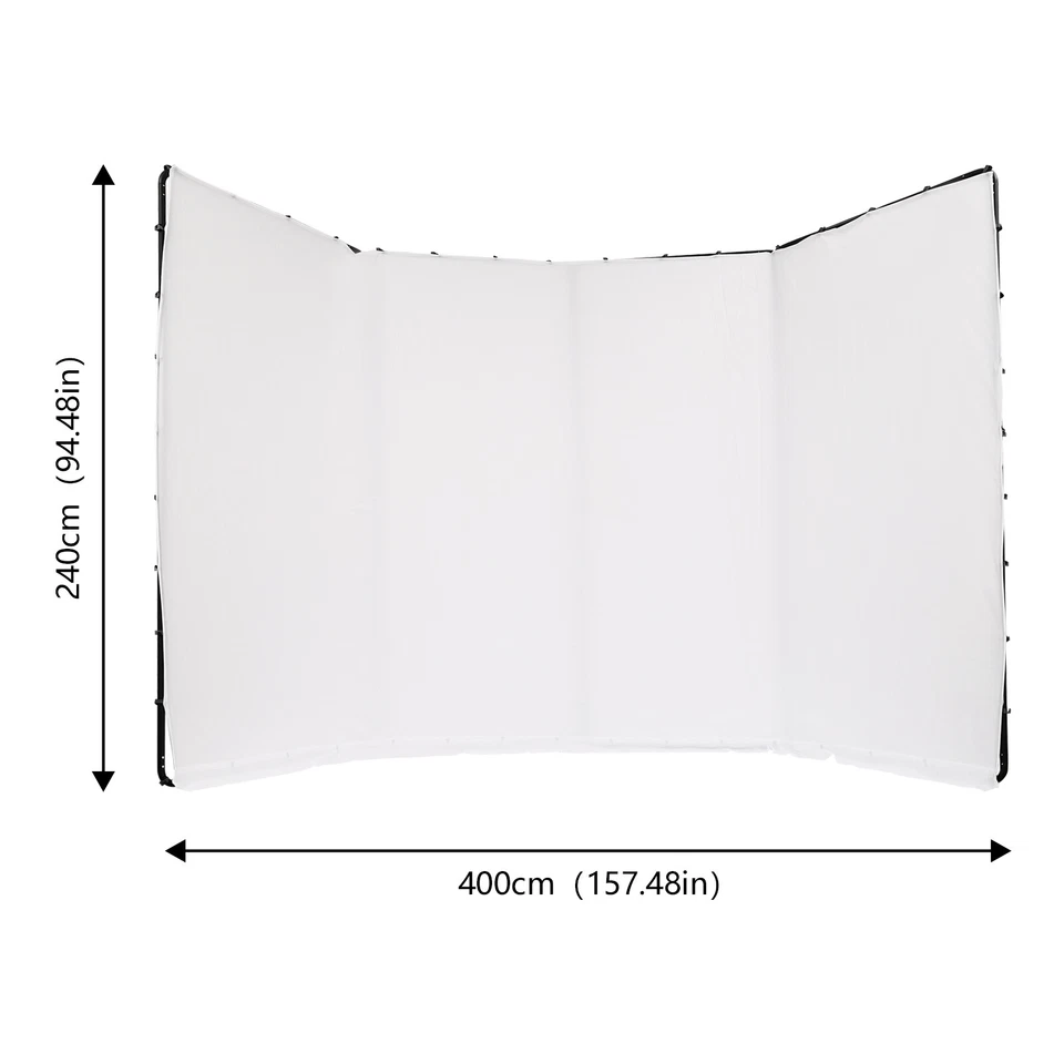 Backdrop Stand Photography Backdrop Stand w/White Cloth for Live Streaming New - Image 3 of 4