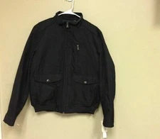 Perry Ellis Portfolio Jacket, Black, Medium DOBBY TECH