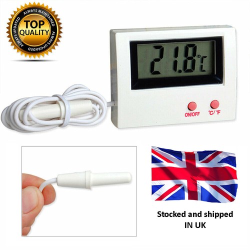 LCD Digital Aquarium Tank Thermometer Fish Tank Vivarium Water Marine