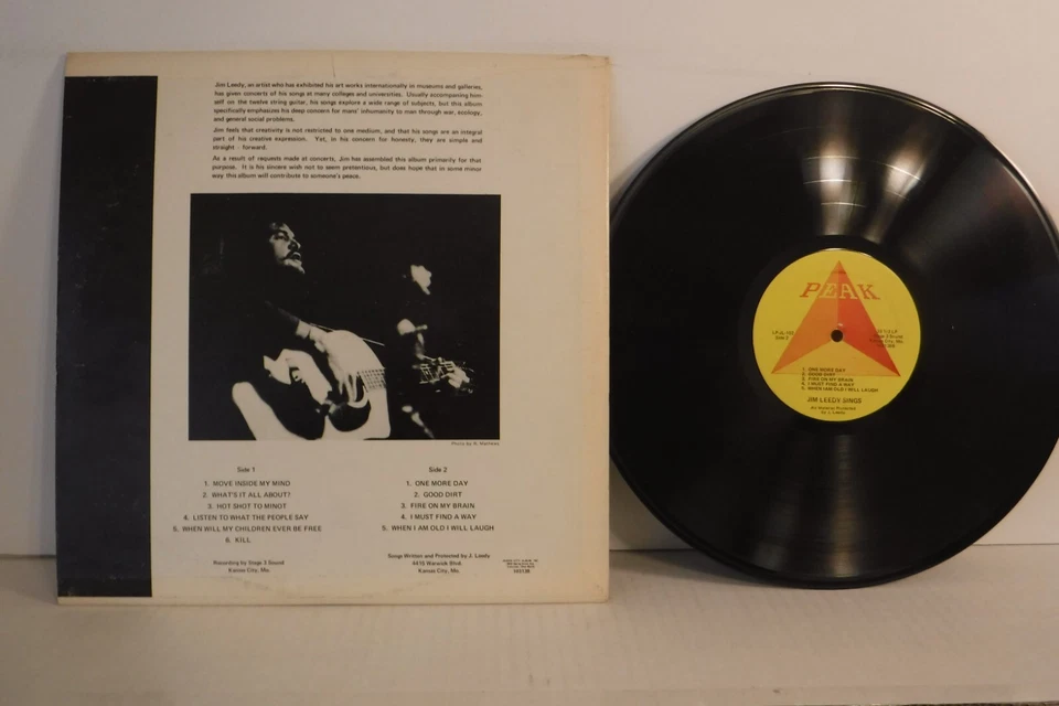 Jim Leedy Sings, Help, Peak Records LP-JL-101 Фолк Кантри, Канзас-Сити - Изображение 2 из 4