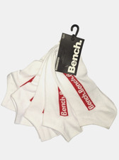 BENCH Mens  Pelton Trainer Liner Socks    5 Pairs  White  Size 6 - 11