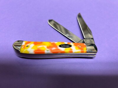 2024 Case Tested XX Candy Corn Smooth Kirinite Mini Trapper 10207SS