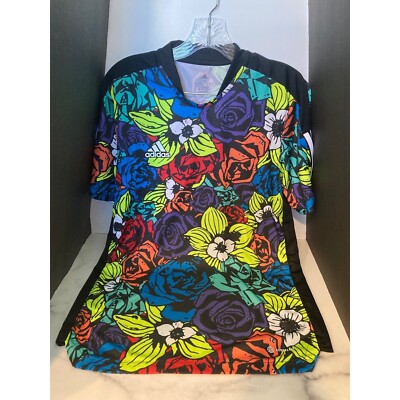 New Mens Adidas Floral Soccer Jersey Sz Small