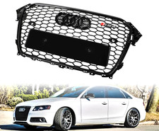 GRIGLIA CALANDRA MASCHERINA NERA AUDI A4 B8 12-16 SLINE S4 RS4 LOOK REGALO LOGO