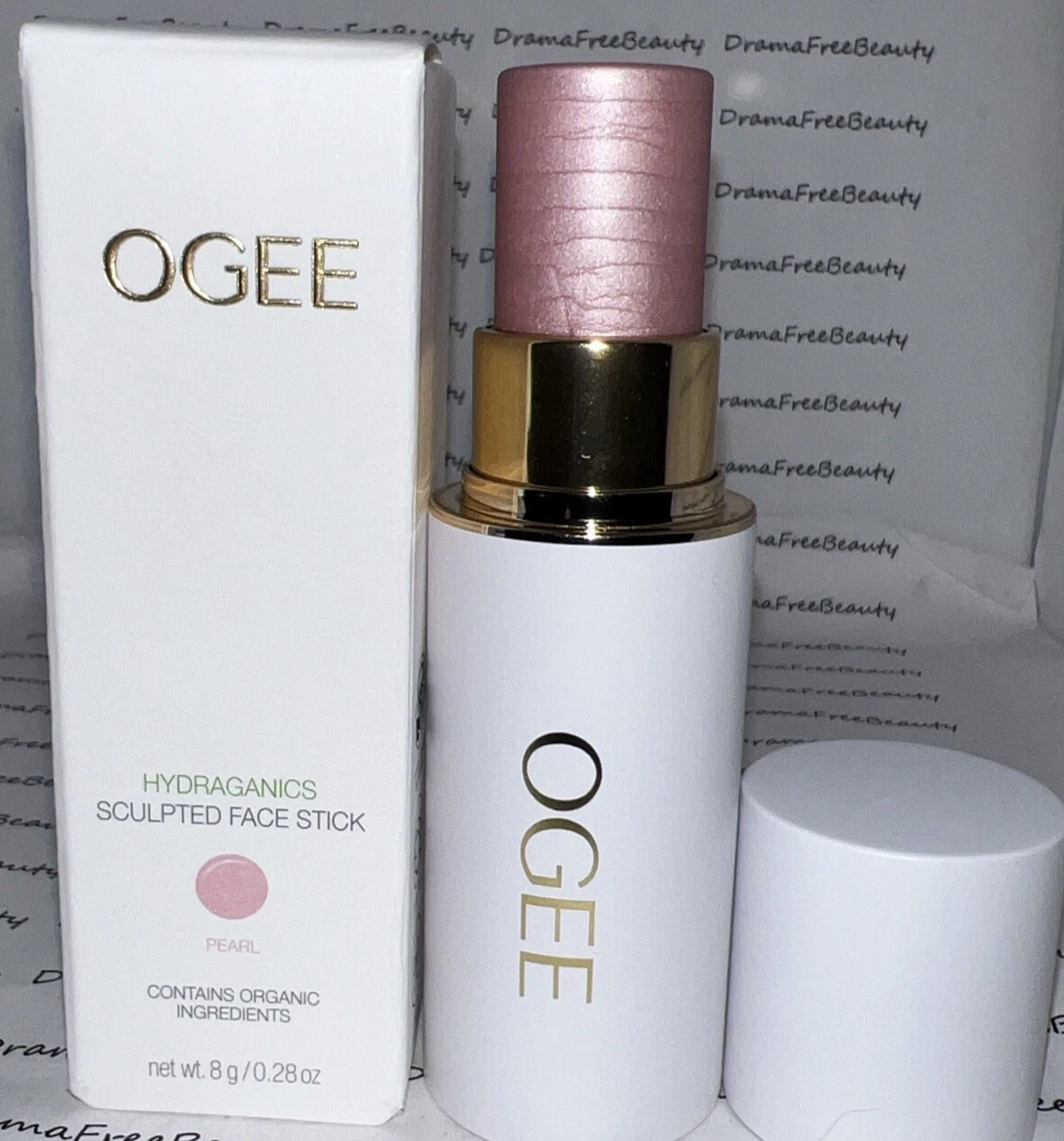OGEE Hydraganics Natural Organic Sculpted Face Stick ~PEARL~ Pearlescent Sh BNIB