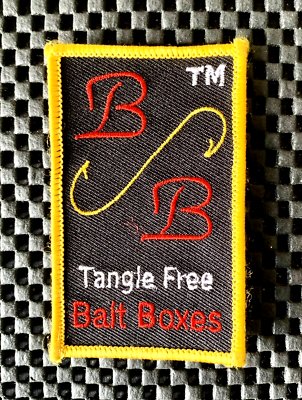 bb tangle free tackle boxes BB TANGLE FREE BAIT BOXES EMBROIDERED SEW ON ONLY PATCH FISHING 2