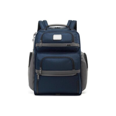 TUMI ALPHA3 Brief Pack Backpack Navy × White Ballistic Nylon Business Outlet
