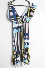 Pretty Little Thing Womens Midaxi Patterned Dress - Multi - Size 8 (99H) NEW