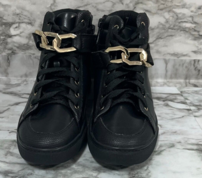 Zapatillas deportivas Aldo para mujer negras altas de encaje con