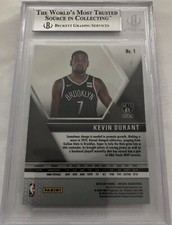 19-20 PANINI MOSAIC CARSEN EDWARDS WRONG BACK KEVIN DURANT BGS