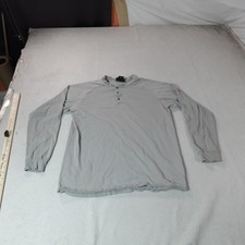 Ariat Shirt Mens Medium Gray FR Work Henley Flame Resistant Top Long Sleeve