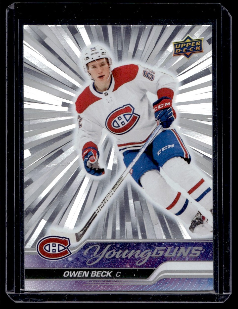 Owen Beck Rookie Outburst Silver #214 2023-24 Upper Deck Young Guns Montreal