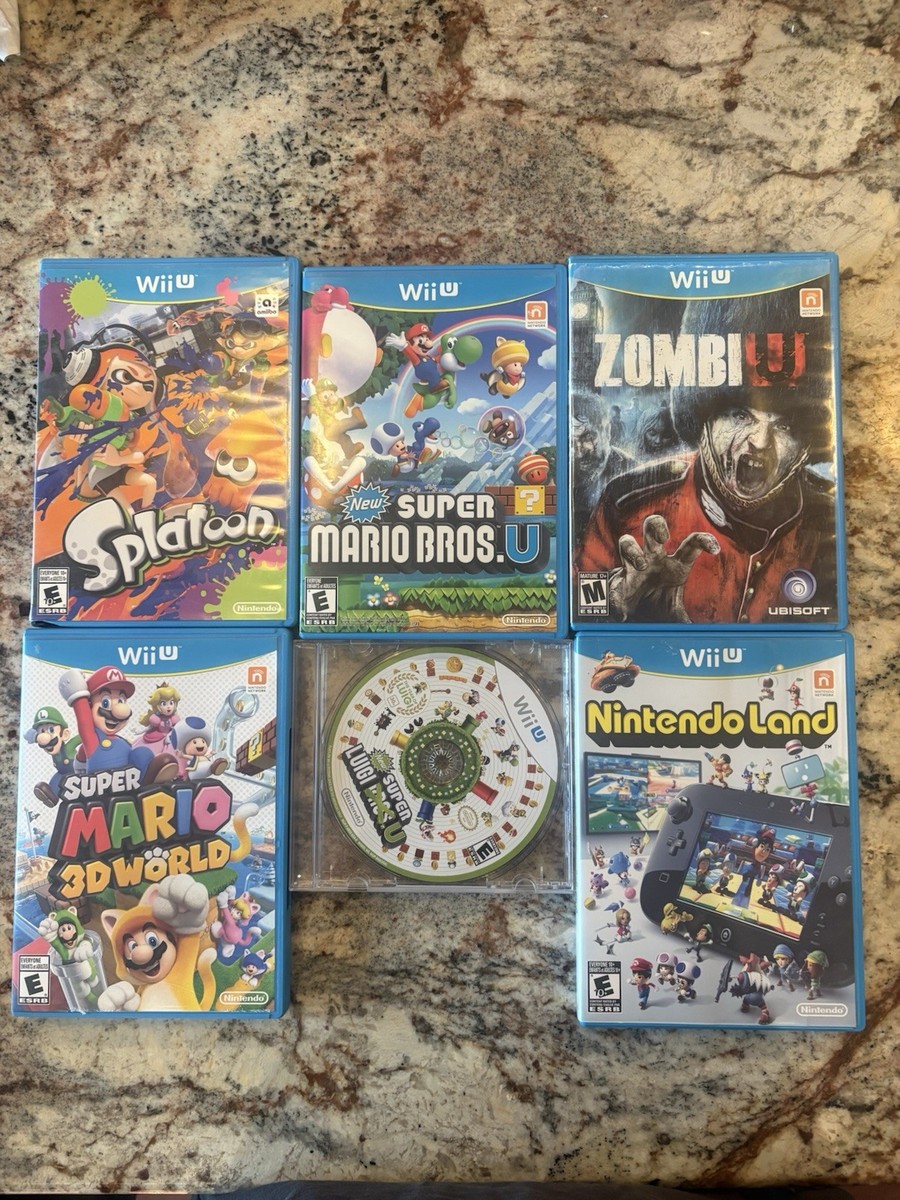 wiiu&new3dsLL&ps3&ソフトつき 6 Wii U Game Lot New Super Mario & Luigi Bros., Zombie U Super