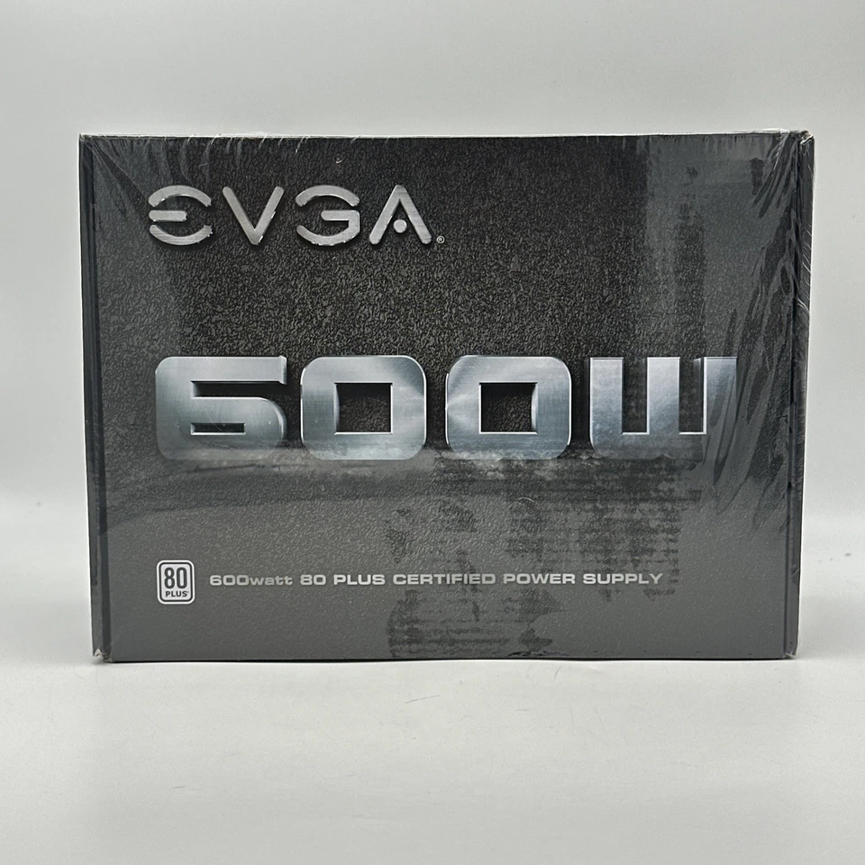 NEW EVGA 600 W1 80 Plus 600W Standard Power Supply 49A P/N 100-W1-0600-KR Sealed - Image 3 of 4