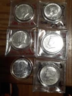 1964 Kennedy Silver Half Dollar 6 Coins Brilliant Gem Uncirculated