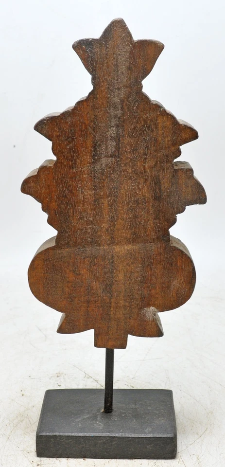 Panel de talla floral de madera tallado a mano sobre soporte Foto 4 de 4