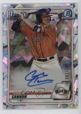 2020 Bowman Chrome Prospects Atomic Refractor /100 Connor Cannon Auto 03j5