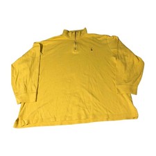 XXL Polo Ralph Lauren Yellow Estate Rib Quarter Zip Pullover Sweatshirt Men's