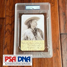 BUFFALO BILL CODY Signed "Friend & Foe" Quote Cut Signature AUTOGRAPH CDV * PSA