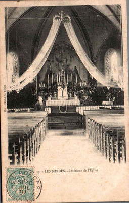 *78035 cpa 45 Les Bordes - Innenraum der Kirche