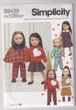 9439 SIMPLICITY - Doll CLOTHES for 18" DOLL