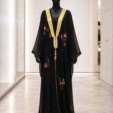 Handmade Abaya Luxury Abaya Embroidered Abaya Hand Embroidery Dress Middle Easte