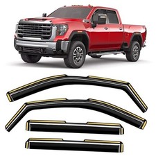 in-Channel Window Rain Guards 2020-2026 Silverado/Sierra 2500HD/3500HD Crew Cab