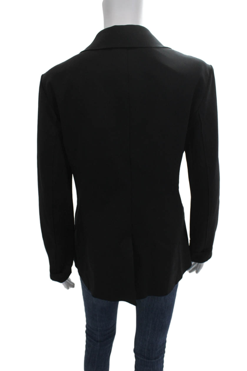 Commando Unisex Black Collared Button Blazer Long… - image 4