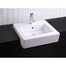 American Standard Boxe 0342001.020 Drop In Farmhouse Fireclay Bathroom Sink