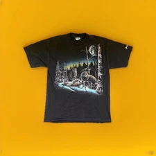 Vtg Grand Canyon Nature t Shirt Single stitch 90s Wolf Arizona.
